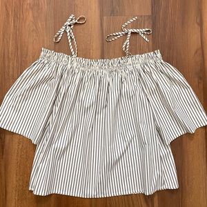 Francesca’s off the shoulder striped blouse